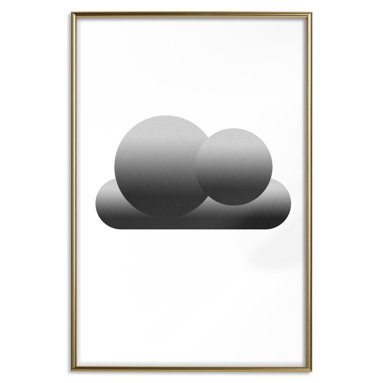 Wall Poster Black Cloud - figures bathed in grays and white background 116610 additionalImage 20