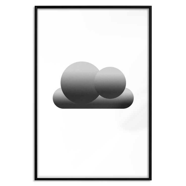 Wall Poster Black Cloud - figures bathed in grays and white background 116610 additionalImage 15