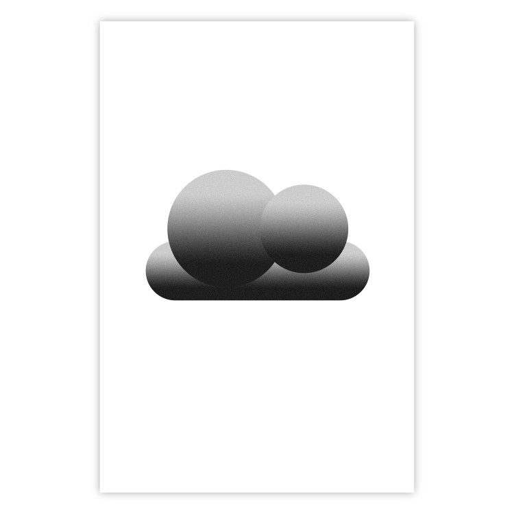 Wall Poster Black Cloud - figures bathed in grays and white background 116610 additionalImage 19