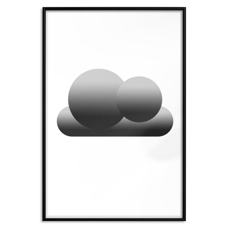 Wall Poster Black Cloud - figures bathed in grays and white background 116610 additionalImage 18