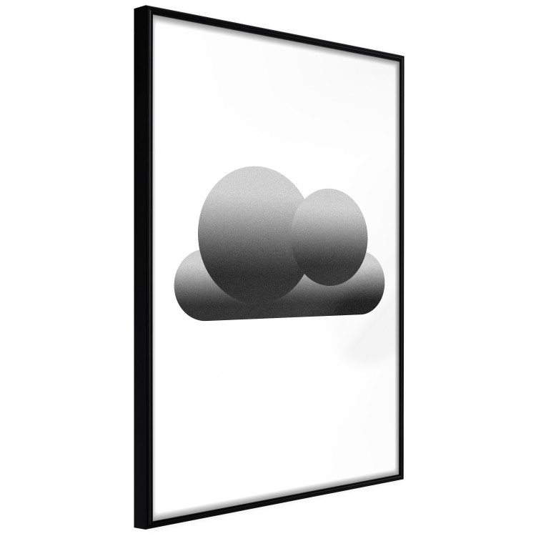 Wall Poster Black Cloud - figures bathed in grays and white background 116610 additionalImage 10
