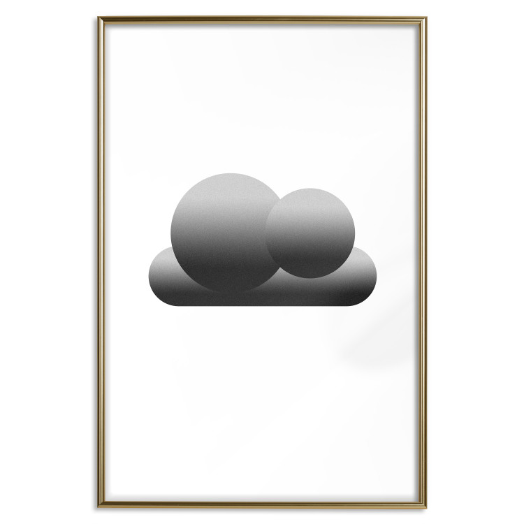 Wall Poster Black Cloud - figures bathed in grays and white background 116610 additionalImage 16