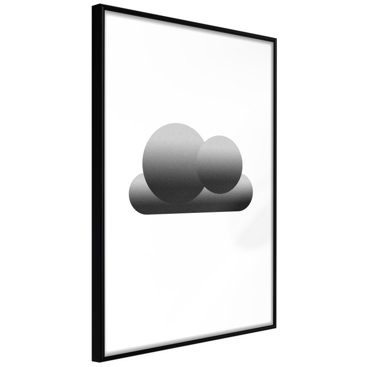 Wall Poster Black Cloud - figures bathed in grays and white background 116610 additionalImage 13