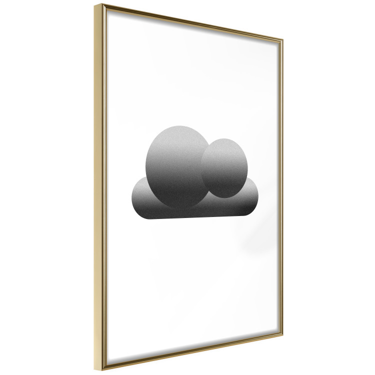 Wall Poster Black Cloud - figures bathed in grays and white background 116610 additionalImage 6
