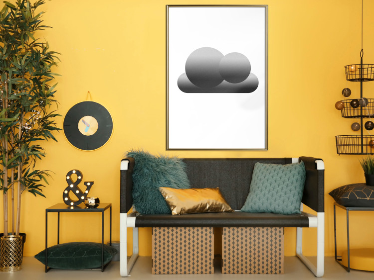 Wall Poster Black Cloud - figures bathed in grays and white background 116610 additionalImage 7