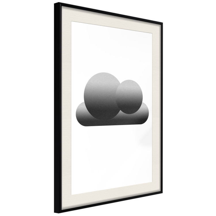 Wall Poster Black Cloud - figures bathed in grays and white background 116610 additionalImage 3