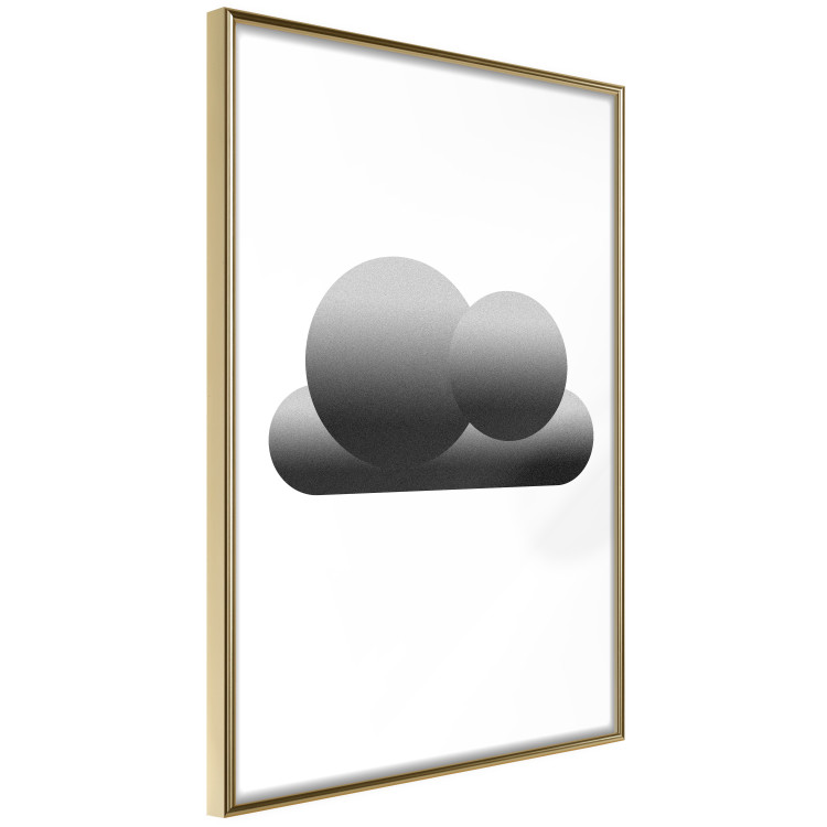 Wall Poster Black Cloud - figures bathed in grays and white background 116610 additionalImage 14