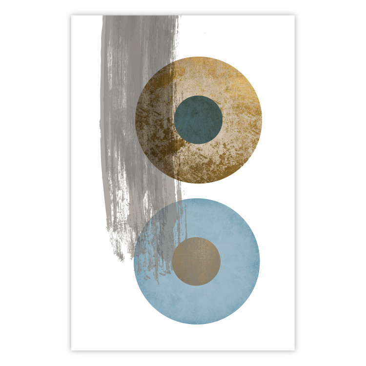 Wall Poster Abstract Symmetry - geometric colorful composition in four circles 117910