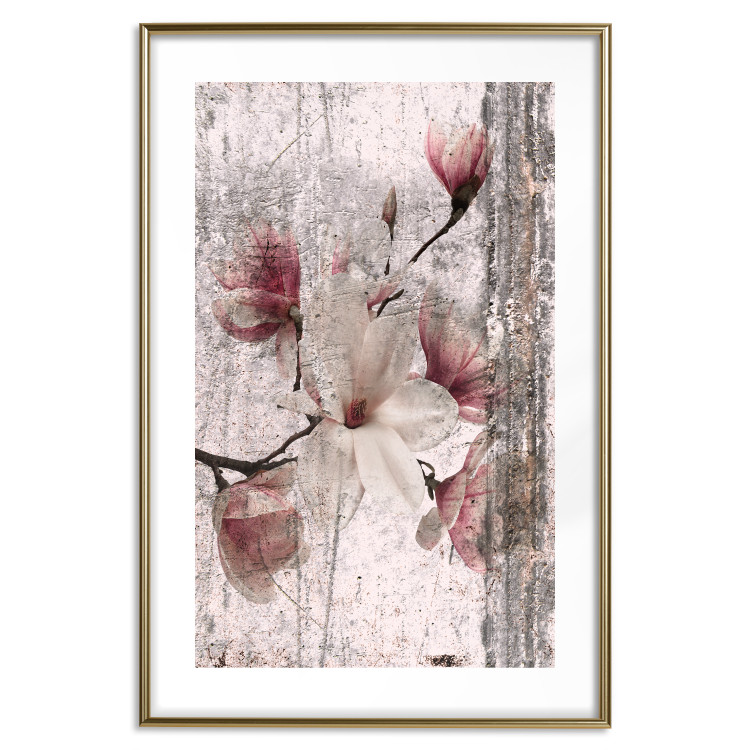 Wall Poster Memorial Magnolia - botanical composition with vintage-style flowers 118610 additionalImage 14