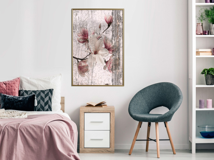 Wall Poster Memorial Magnolia - botanical composition with vintage-style flowers 118610 additionalImage 5
