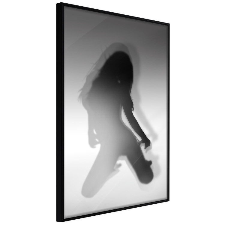Wall Poster Sensual Dance - black and white composition with a woman with long hair 121910 additionalImage 12