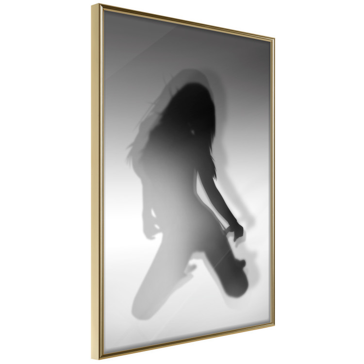 Wall Poster Sensual Dance - black and white composition with a woman with long hair 121910 additionalImage 12