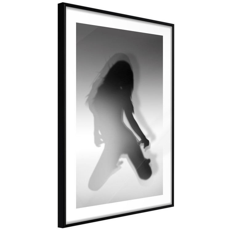 Wall Poster Sensual Dance - black and white composition with a woman with long hair 121910 additionalImage 11