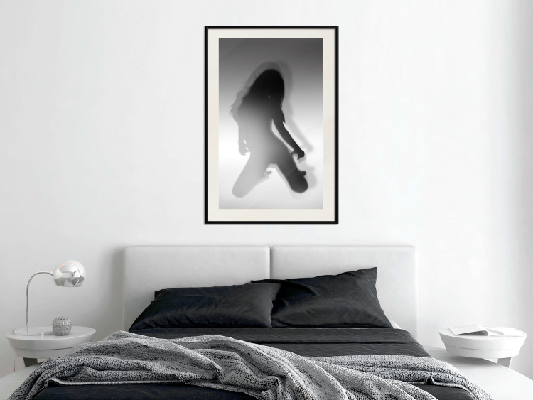 Wall Poster Sensual Dance - black and white composition with a woman with long hair 121910 additionalImage 22