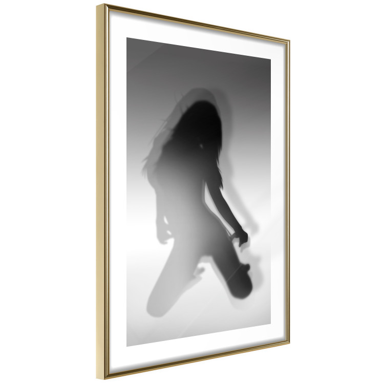 Wall Poster Sensual Dance - black and white composition with a woman with long hair 121910 additionalImage 8