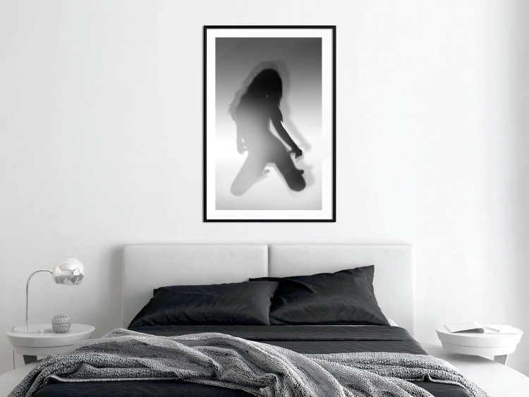 Wall Poster Sensual Dance - black and white composition with a woman with long hair 121910 additionalImage 4