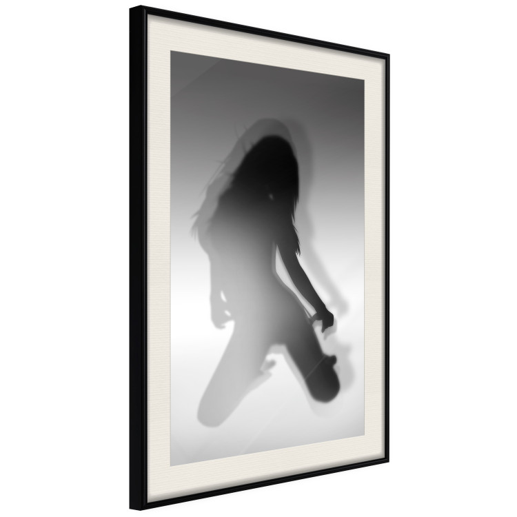 Wall Poster Sensual Dance - black and white composition with a woman with long hair 121910 additionalImage 3