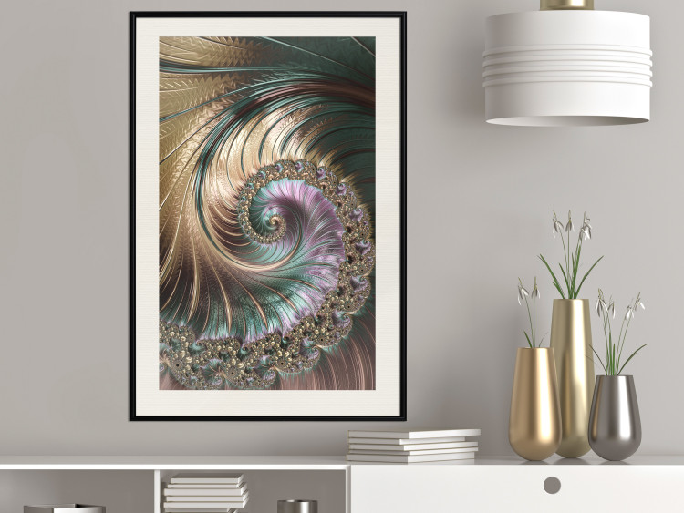 Wall Poster Fractal Vortex - colorful abstract pattern of ornaments in a vortex form 122610 additionalImage 22