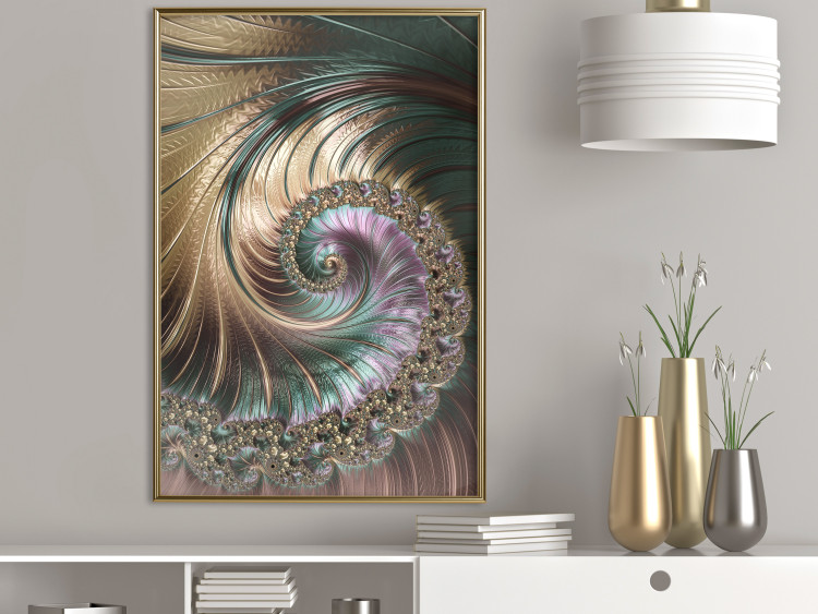 Wall Poster Fractal Vortex - colorful abstract pattern of ornaments in a vortex form 122610 additionalImage 10
