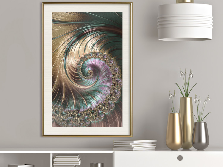 Wall Poster Fractal Vortex - colorful abstract pattern of ornaments in a vortex form 122610 additionalImage 21