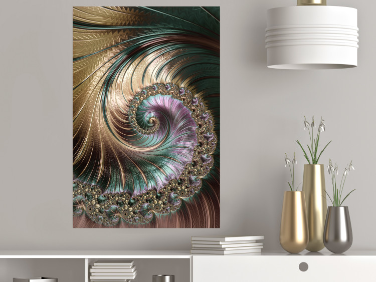 Wall Poster Fractal Vortex - colorful abstract pattern of ornaments in a vortex form 122610 additionalImage 23