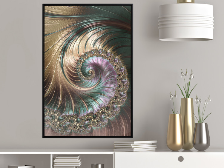 Wall Poster Fractal Vortex - colorful abstract pattern of ornaments in a vortex form 122610 additionalImage 8