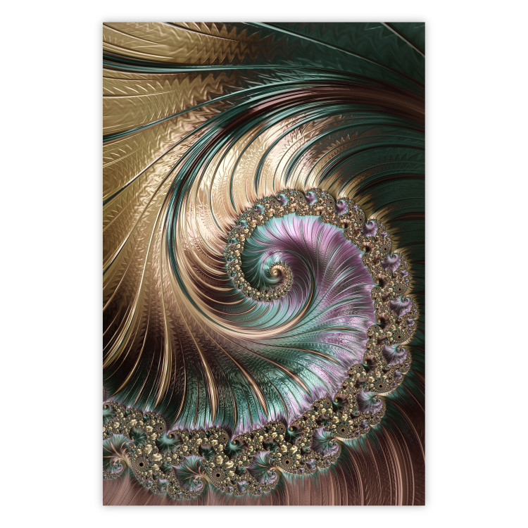 Wall Poster Fractal Vortex - colorful abstract pattern of ornaments in a vortex form 122610
