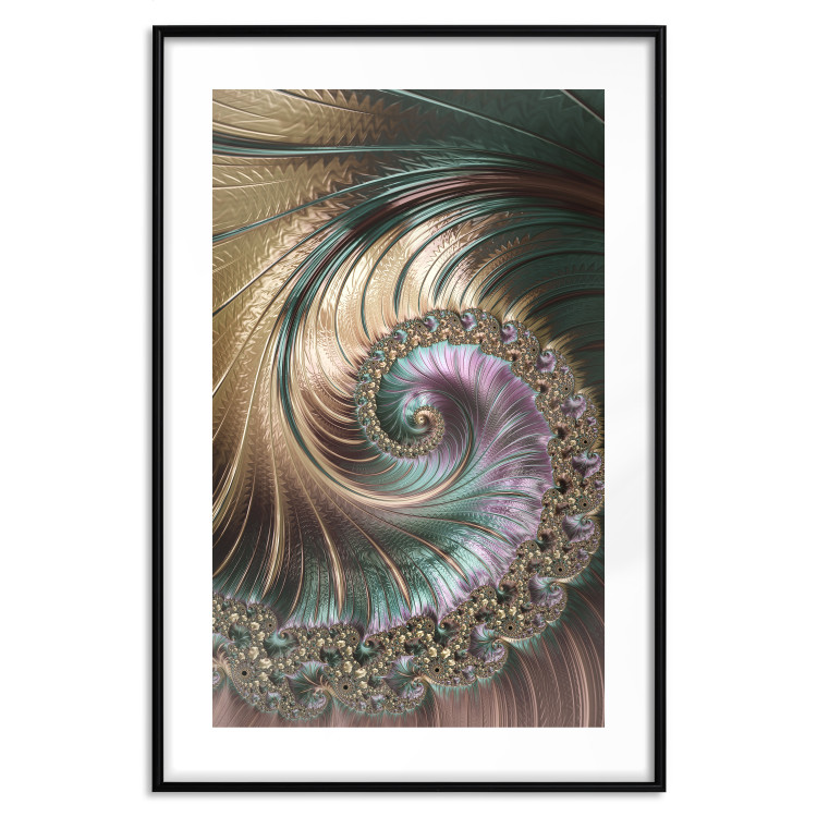 Wall Poster Fractal Vortex - colorful abstract pattern of ornaments in a vortex form 122610 additionalImage 17
