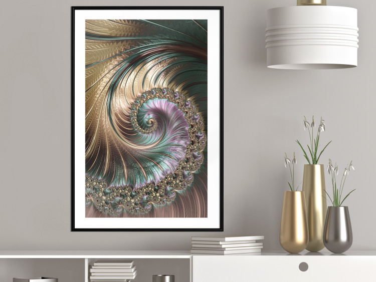Wall Poster Fractal Vortex - colorful abstract pattern of ornaments in a vortex form 122610 additionalImage 9
