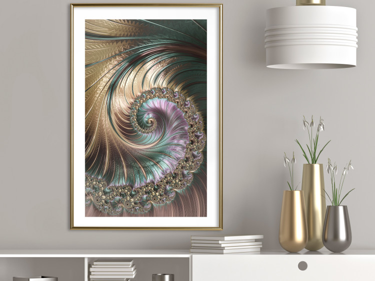 Wall Poster Fractal Vortex - colorful abstract pattern of ornaments in a vortex form 122610 additionalImage 13