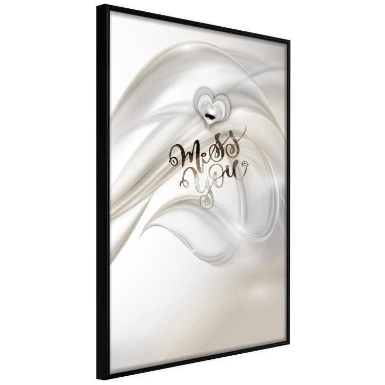Poster Miss You - English text and a heart on the backdrop of an abstract wave 122810 additionalImage 10
