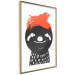 Wall Poster Crazy Sloth - funny gray animal with orange hair 122910 additionalThumb 12