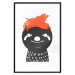 Wall Poster Crazy Sloth - funny gray animal with orange hair 122910 additionalThumb 15