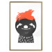 Wall Poster Crazy Sloth - funny gray animal with orange hair 122910 additionalThumb 14