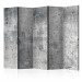 Folding Screen Fresh Concrete II (5-piece) - industrial background in shades of gray 124310