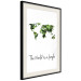 Poster The World is a Jungle - text under a tropical world map on a white background 125410 additionalThumb 3