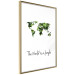 Poster The World is a Jungle - text under a tropical world map on a white background 125410 additionalThumb 6