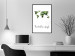 Poster The World is a Jungle - text under a tropical world map on a white background 125410 additionalThumb 5