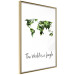 Poster The World is a Jungle - text under a tropical world map on a white background 125410 additionalThumb 14