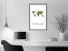 Poster The World is a Jungle - text under a tropical world map on a white background 125410 additionalThumb 22