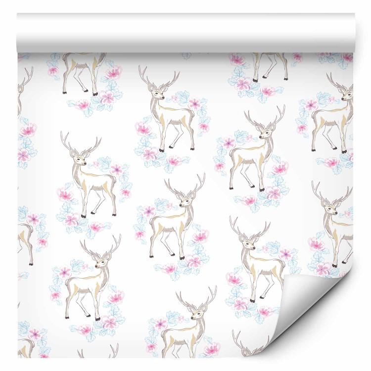 Modern Wallpaper Floral Deer 126910 additionalImage 1