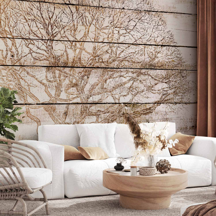Wall Mural Tree on Boards 127810