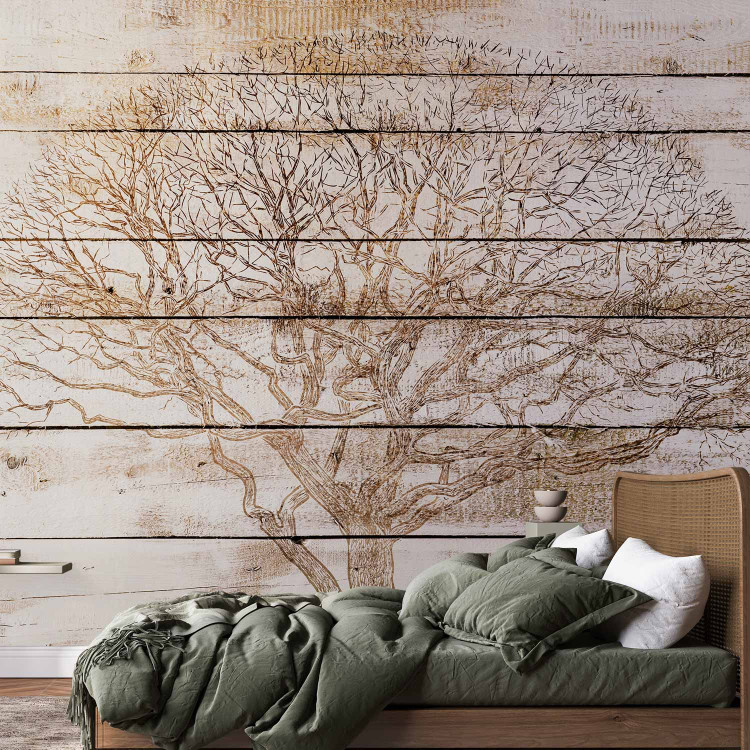 Wall Mural Tree on Boards 127810 additionalImage 2