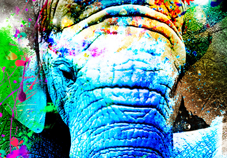 Canvas Art Print Colorful Elephants (1 Part) Wide 128410 additionalImage 5