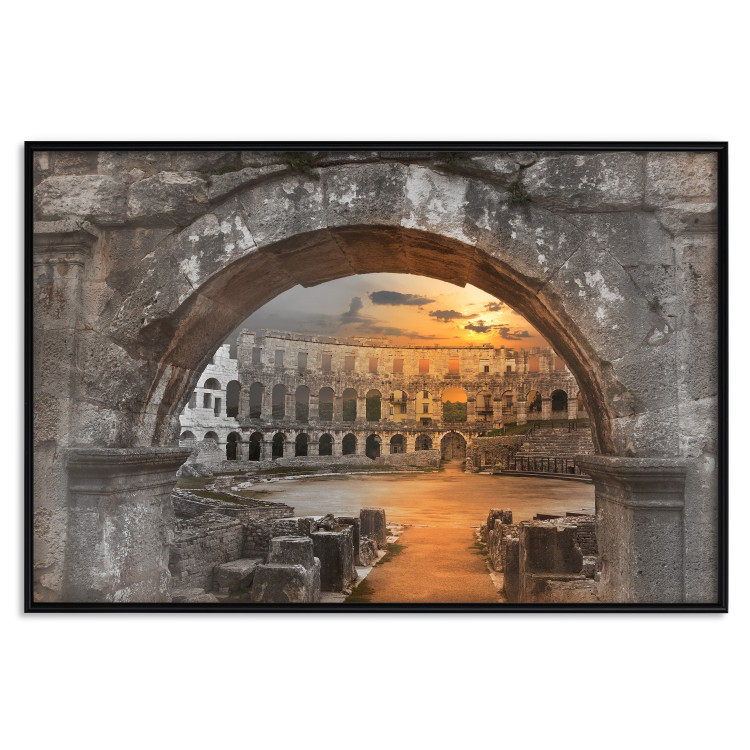 Poster Roman Theater - very old stone architecture in the city of Rome 128610 additionalImage 24