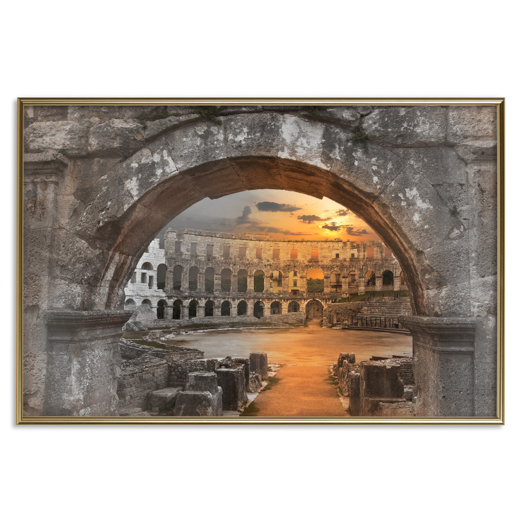 Poster Roman Theater - very old stone architecture in the city of Rome 128610 additionalImage 20
