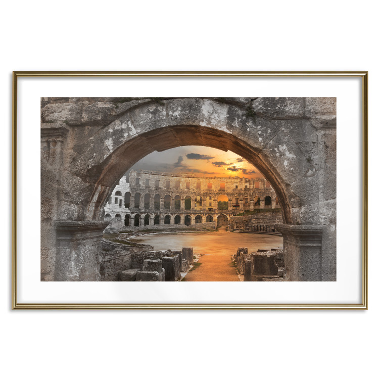 Poster Roman Theater - very old stone architecture in the city of Rome 128610 additionalImage 16