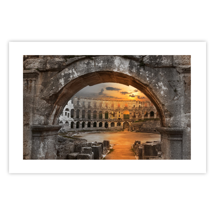 Poster Roman Theater - very old stone architecture in the city of Rome 128610 additionalImage 25