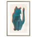 Wall Poster Feline Moods - abstract two-color cat on light beige background 129610 additionalThumb 14