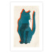 Wall Poster Feline Moods - abstract two-color cat on light beige background 129610 additionalThumb 25
